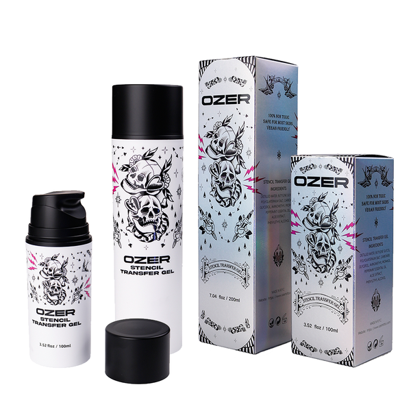 OZER Transfer Gel Tattoo specific transfer gel with a press top cap Delivers sharp detail and outstanding transfer results Ideal for tattoo artists and enthusiasts Tattoo accessories