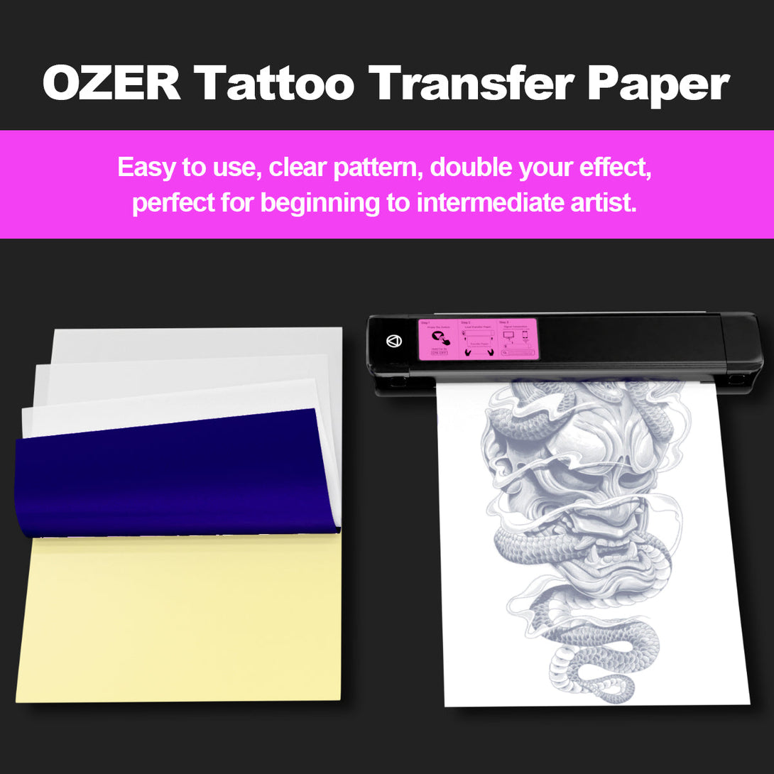 OZER Tattoo Transfer Paper 50 or 100 sheets available Professional-gra ...