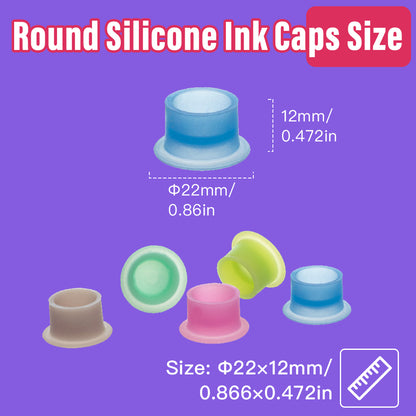 Tattoo Ink Cup Mix Color Disposable Silicone Tattoo Pigment Cup