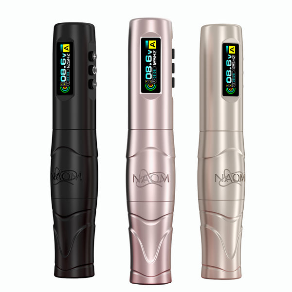 NAOM Practice Pen Wireless Semi Permanent Makeup Machine Professional Training Tool Suitable for Eyebrows Lips Eyeliner Medical Cosmetic Tattooing Includes 2 Batteries